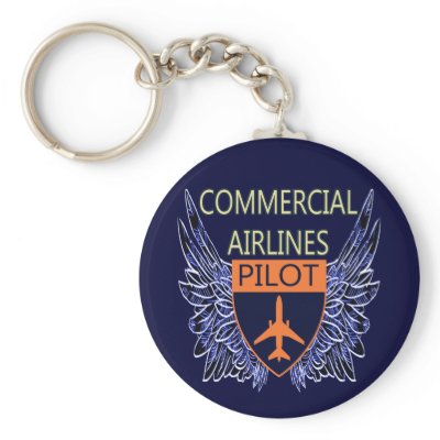 Commercial Airlines Pilot Key Chains by dgpaulart