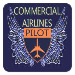 Commercial Airlines Pilot stickers