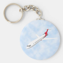 Commercial Jet Airplane: 3D Model: Key Chain
