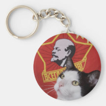 Commie Cat Key Chain