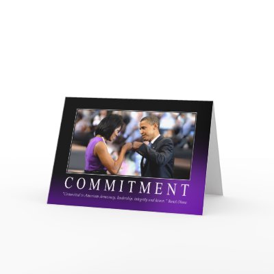 Commitment (Obama Fist Bump) Greeting Card by thebarackspot