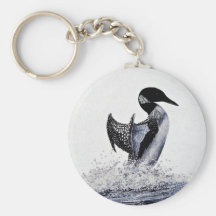 Common loon keychain