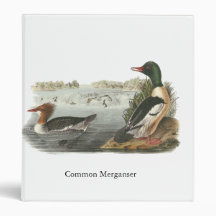 Common Merganser, John Audubon Vinyl Binder