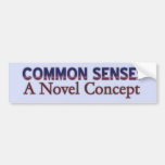 Common Sense: A Novel Concept Bumper Stickers