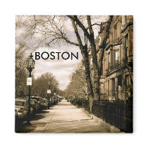 Commonwealth Avenue Neighbourhood (sepia) Magnets