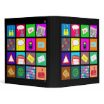 Communication Tile Wallpaper 3 Ring Binders
