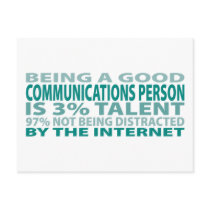 Communications Person 3% Talent Postcards