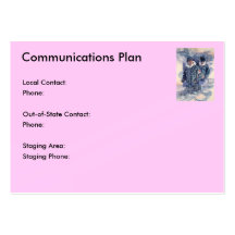 Communications Plan Business Card