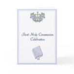 Communion Blue Invitation Cards