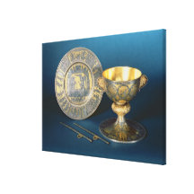Communion Cup, Plate and Fistulae Stretched Canvas Print