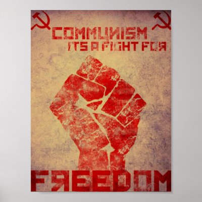 Communism is a fight poster by brucesnell