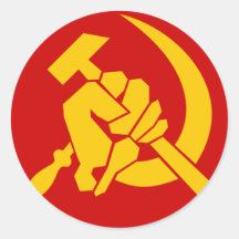 COMMUNISM ROUND STICKER
