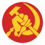 COMMUNISM ROUND STICKER