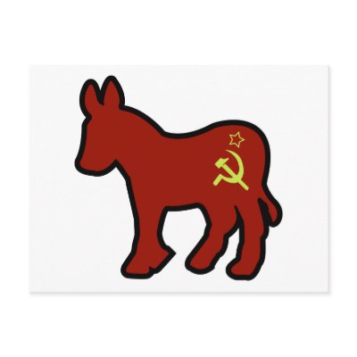 Communist Donkey Postcard by AmericanElephant
