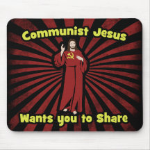 Communist Jesus Mouse Pads