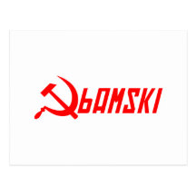 Communist Obama Post Card