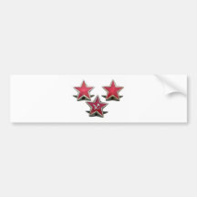 Communist stars bumper stickers
