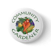 Community Gardening Pinback Button