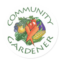 Community Gardening Round Sticker
