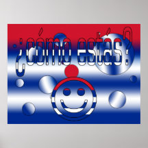 ¿Cómo Estás? Cuba Flag Colours Pop Art Posters