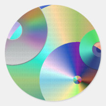 Compact Discs Round Sticker