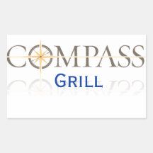 Compass Grill Rectangle Sticker