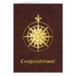 Compass Rose Congratulations Greeting Cards