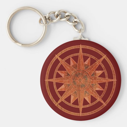 Compass Rose Key Chains