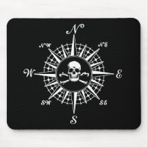Compass Rose Skull 1 Mousepad