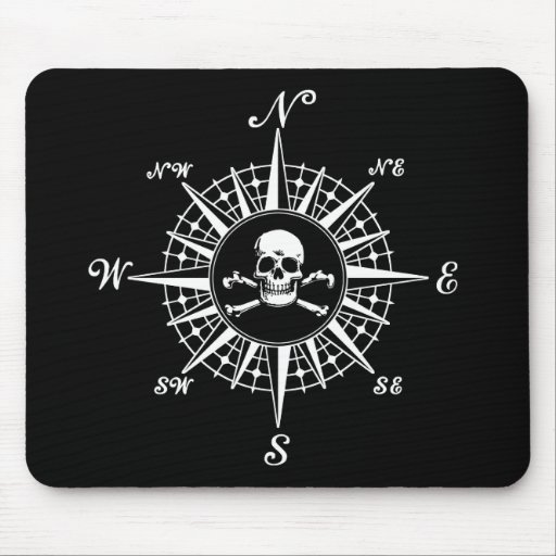 Compass Rose Skull 1 Mousepad
