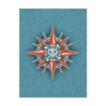 Compass Rose Skull III Post Cards