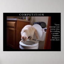 COMPETITION Motivational Cat Prnt w Napoleon quote