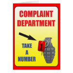 Complain Department Greeting Card