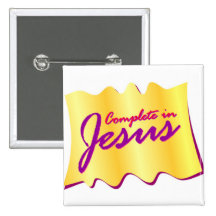 Complete in Jesus christian design Pin
