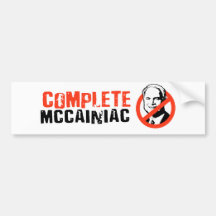 Complete McCainiac Bumper sticker