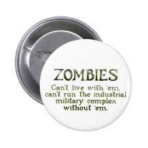 Complexe militaire industriel de zombis badges avec agrafe