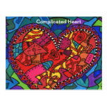 Complicated Heart Post Card