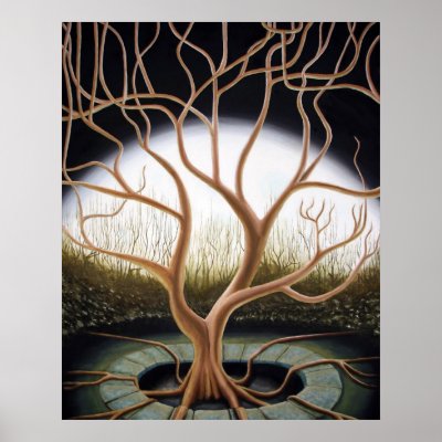 Complicated Tree Print by Surrealism