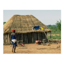 Composé de famille rural, Kunene, Angola Carte Postale