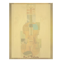 Composed Violin Letter Paper Customized Letterhead