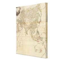 Composite Asia hand coloured map Canvas Prints