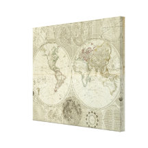 Composite World or terraqueous globe Canvas Prints