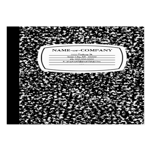 composition book business cards