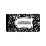 composition book custom address label