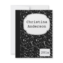 Composition Notebook Graduation Invitation