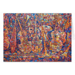 Composition with musical instruments Painting Card