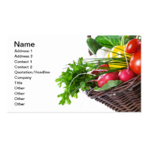 Composition With Raw Vegetables Business Card