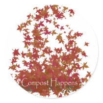 Compost Happens Round Stickers