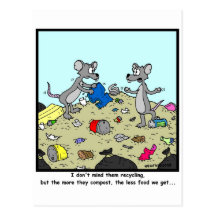 Composting is bad postcard