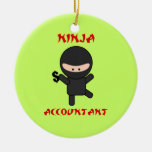 Comptable de Ninja avec le symbole dollar Décorations De Noël